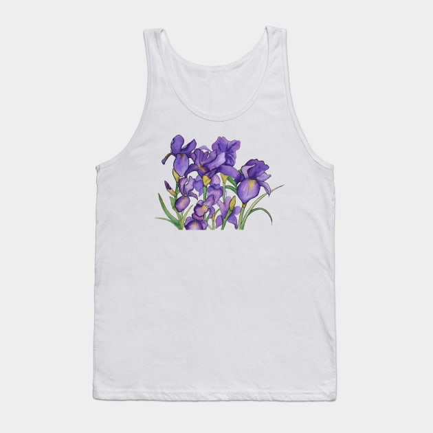 Pretty Purple Petals Tank Top by Kirsty Topps